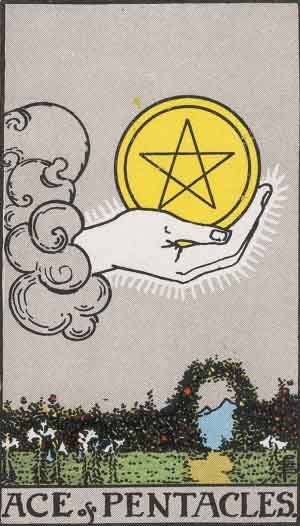 Tarot card - The Ace of Pentacles