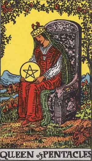 Tarot card - The Queen of Pentacles