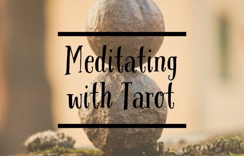 meditating with tarot